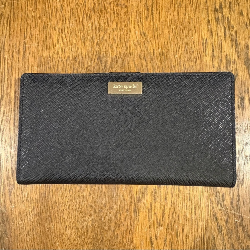 Kate Spade Laurel Way Stacey Snap Wallet Leather Black
